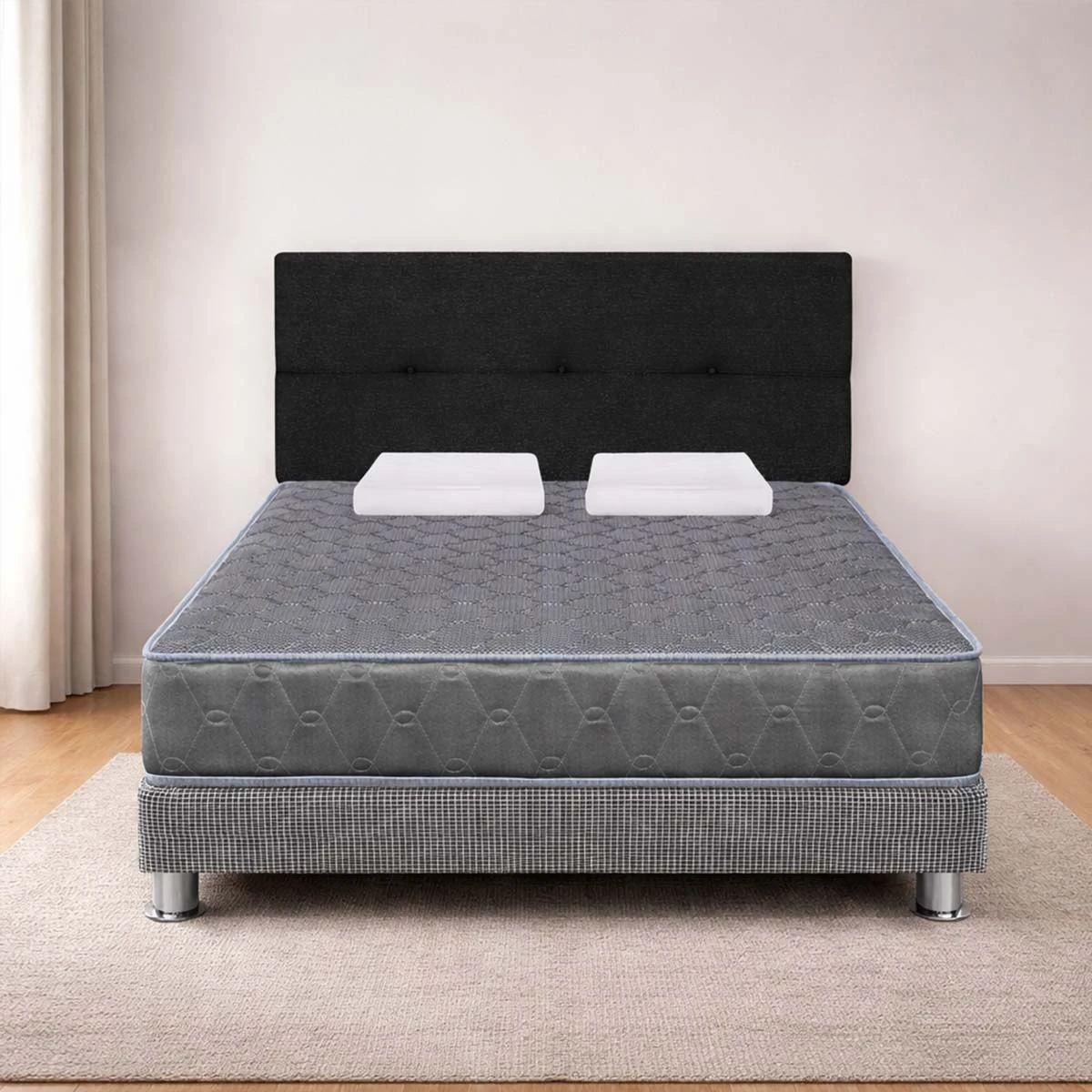 DORMITORIO FORLI ACQUA 2 PLAZAS GRIS + ALMOHADAS - 2