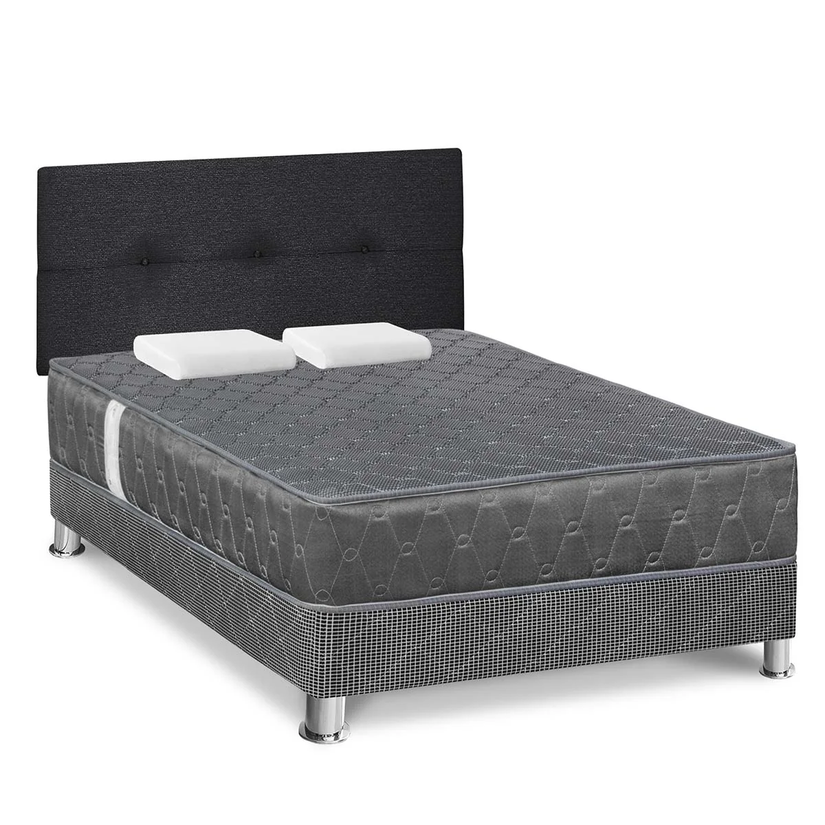 DORMITORIO FORLI ACQUA 2 PLAZAS GRIS + ALMOHADAS - 3
