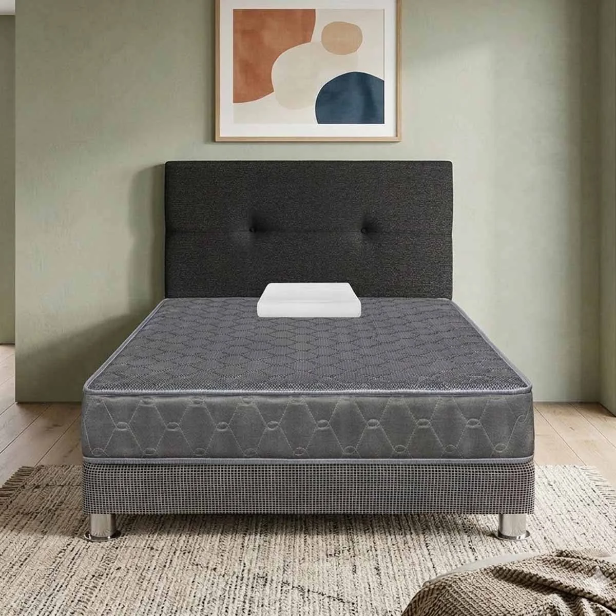 DORMITORIO FORLI ACQUA 1.5 PLAZAS GRIS + ALMOHADAS - 2