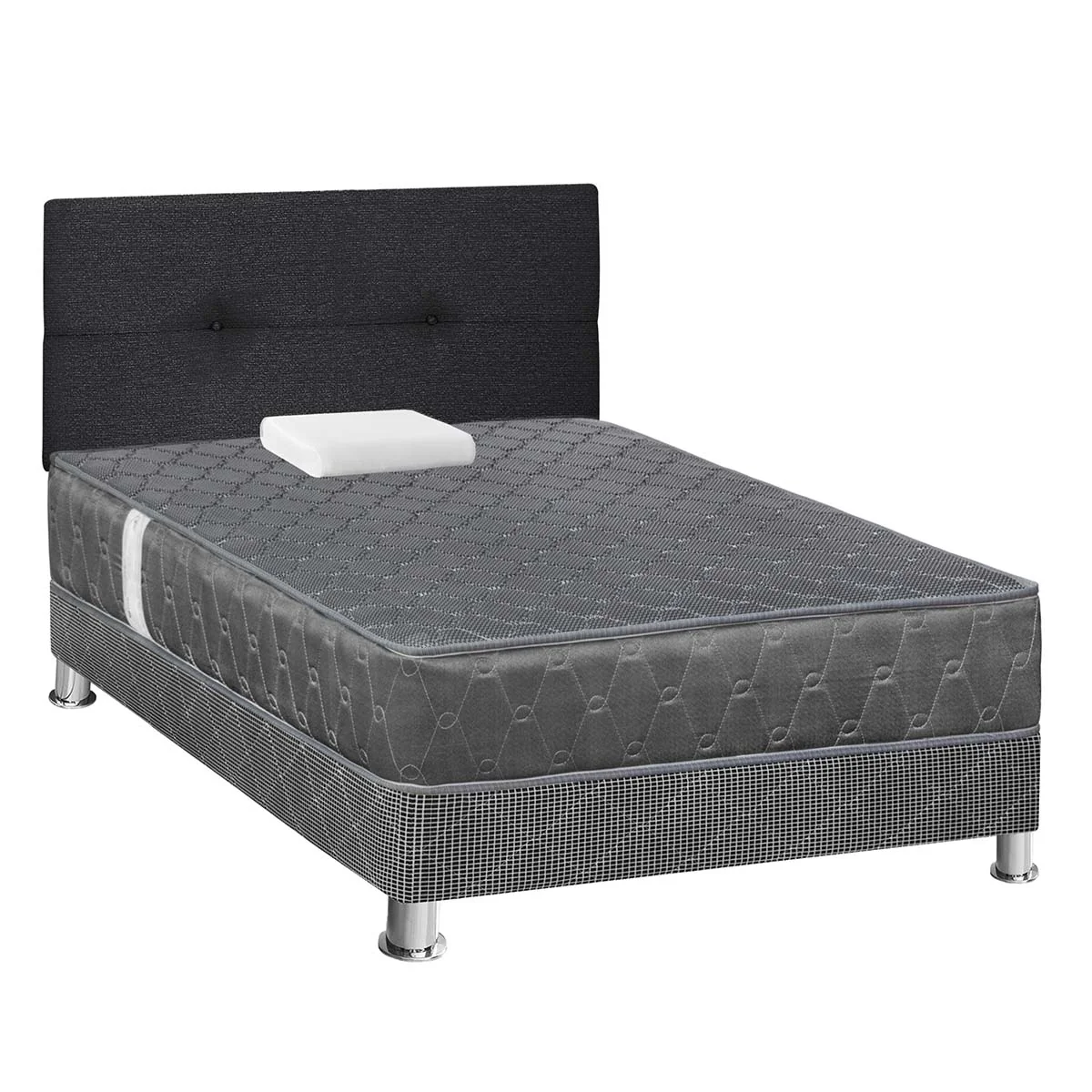 DORMITORIO FORLI ACQUA 1.5 PLAZAS GRIS + ALMOHADAS - 3