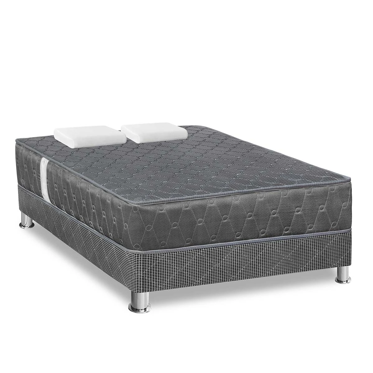 CAMA FORLI ACQUA 2 PLAZAS GRIS + ALMOHADAS - 3