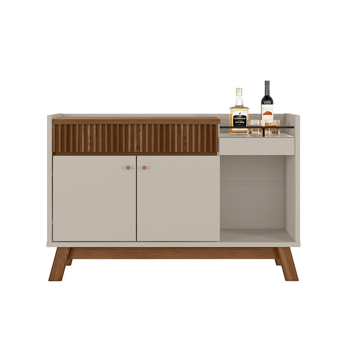 BAR APARADOR RIPLEY HOME LUCCA MARRÓN/BLANCO HUMO - 4