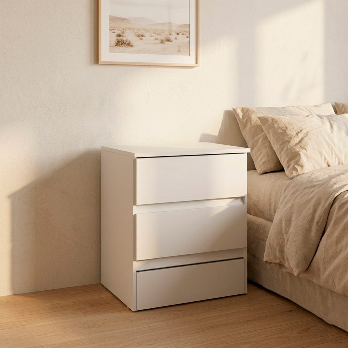 VELADOR RIPLEY HOME FIT MDP 2 CAJONES BLANCO - 1
