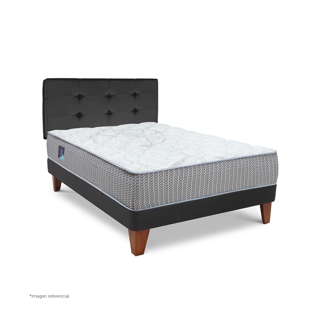 DORMITORIO GOLD POCKET NOVO 1.5 PLAZAS ALFA GRIS - 1