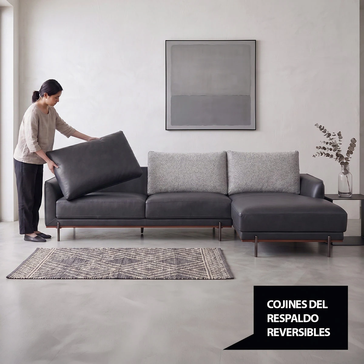 SECCIONAL RIPLEY HOME LISBOA GRIS OSCURO - 3