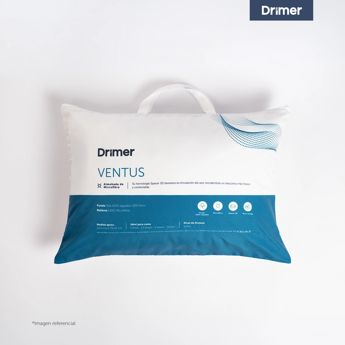 ALMOHADA DRIMER VENTUS FIRM 70X50 CM - 1