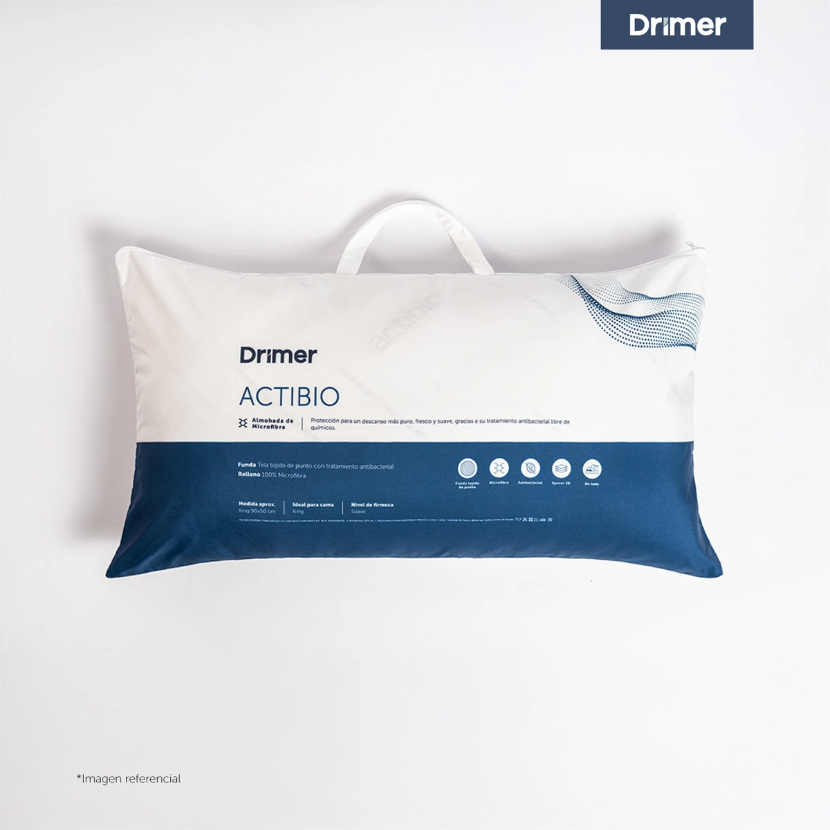 ALMOHADAS DRIMER MICROFIBRA 90X50 CM GRIS - 1