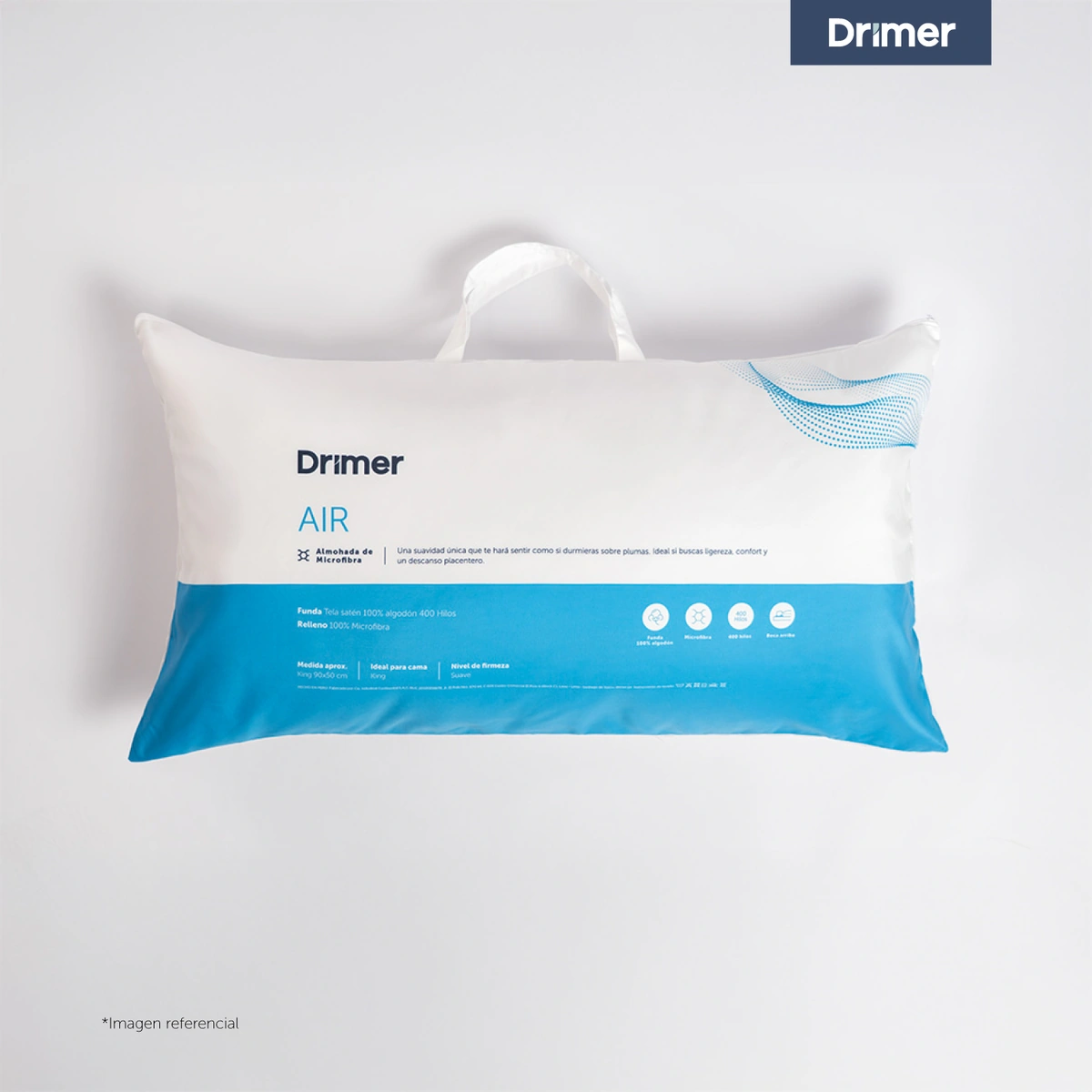 ALMOHADAS DRIMER MICROFIBRA 90X50 CM BLANCO - 1