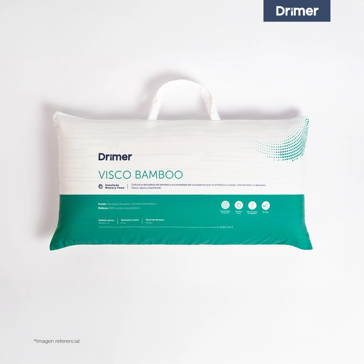 ALMOHADAS DRIMER VISCOELÁSTICA 80X40 CM GRIS - 1