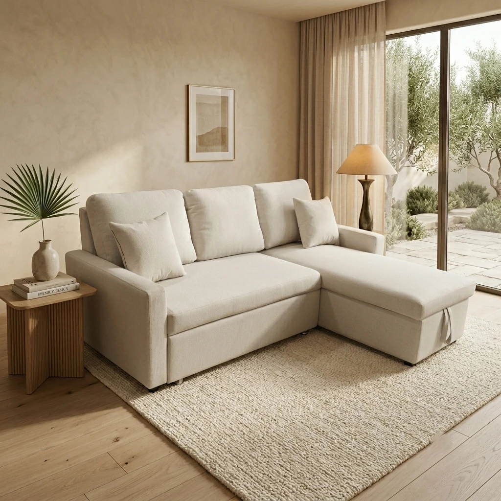 SECCIONAL DERECHO RIPLEY HOME BAÚL 4 CUERPOS IVORY - 1