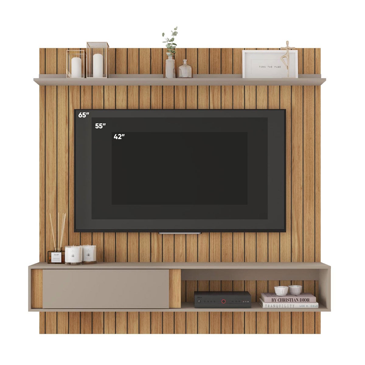 PANEL DE TV RIPLEY HOME BOREAL BURITI/CACAO HASTA 65" - 3