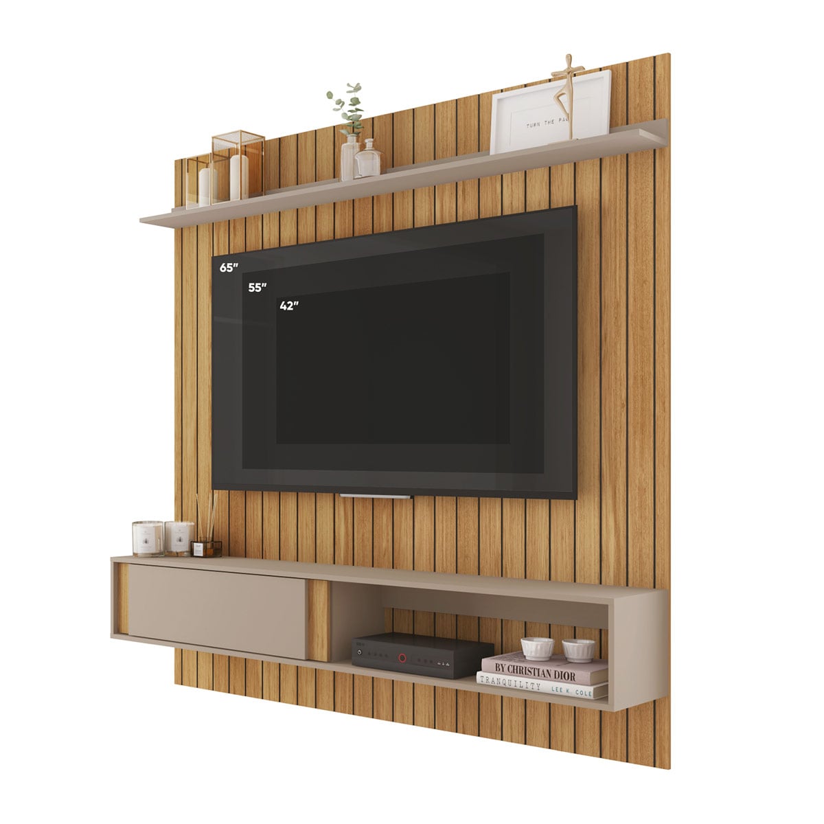 PANEL DE TV RIPLEY HOME BOREAL BURITI/CACAO HASTA 65" - 4