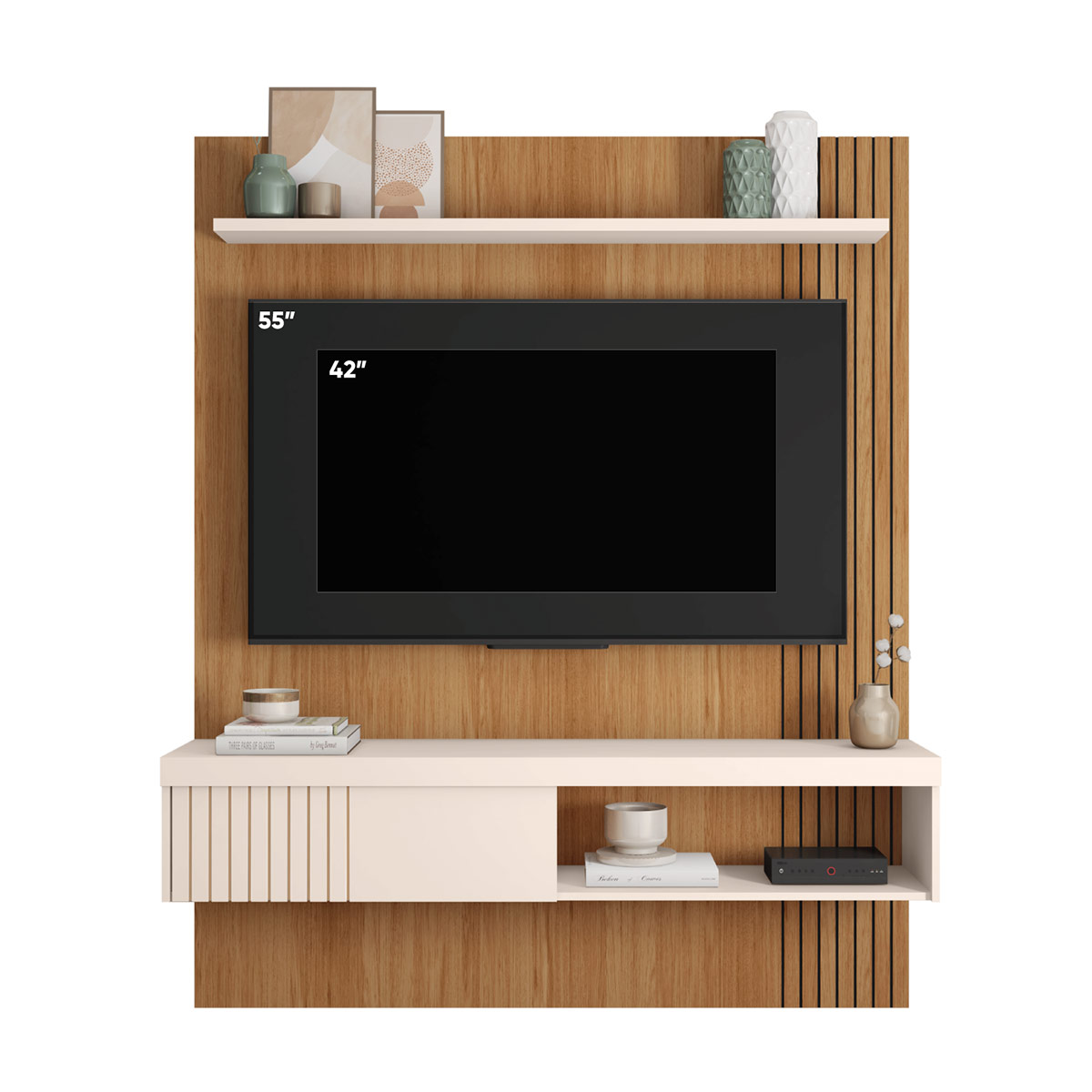 PANEL DE TV RIPLEY HOME JADE FREIJO/BLANCO HUMO HASTA 55" - 3