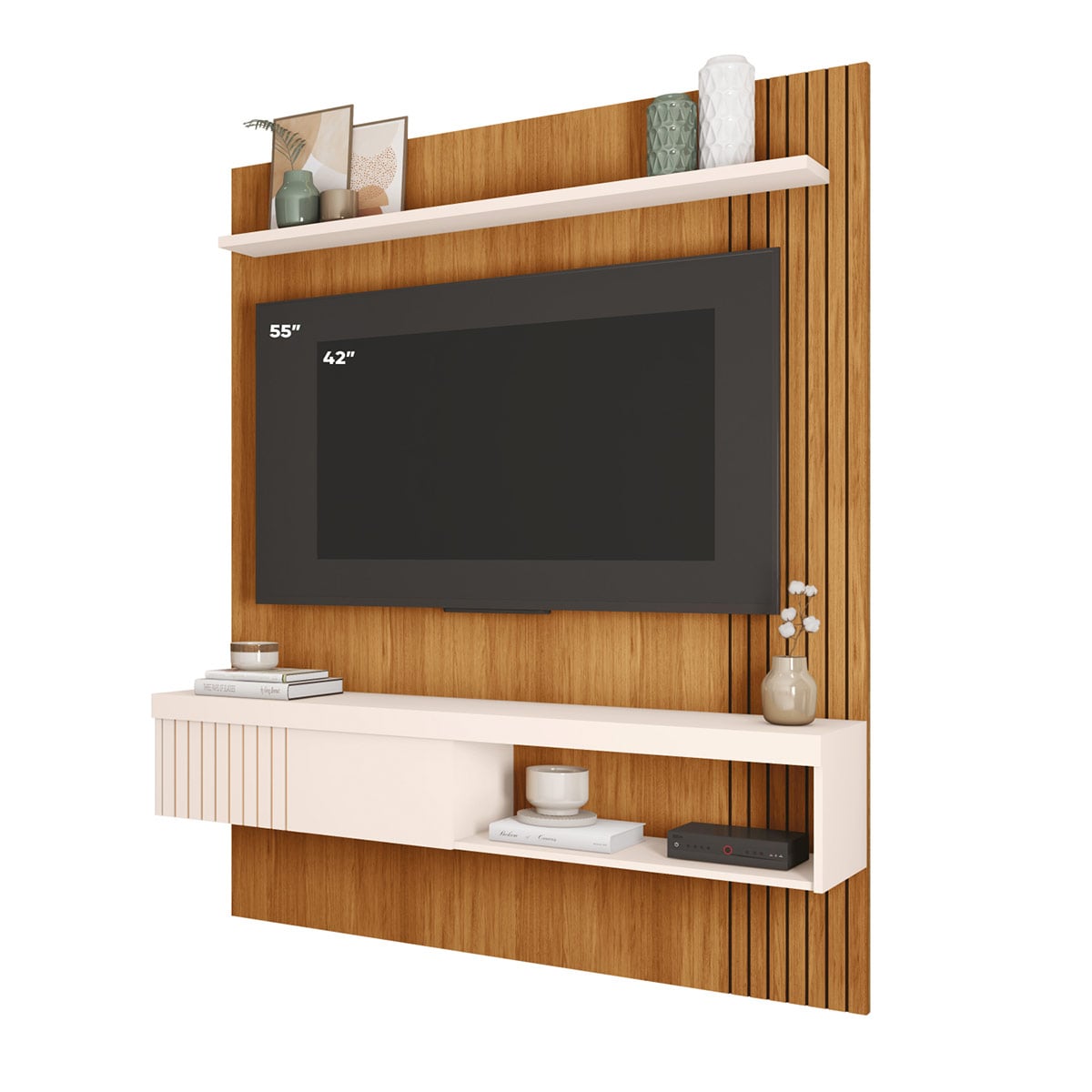 PANEL DE TV RIPLEY HOME JADE FREIJO/BLANCO HUMO HASTA 55" - 4