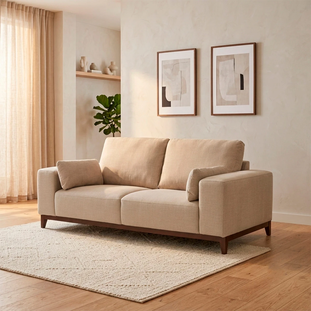 SOFÁ RIPLEY HOME VALENCIA 3 CUERPOS BEIGE - 1