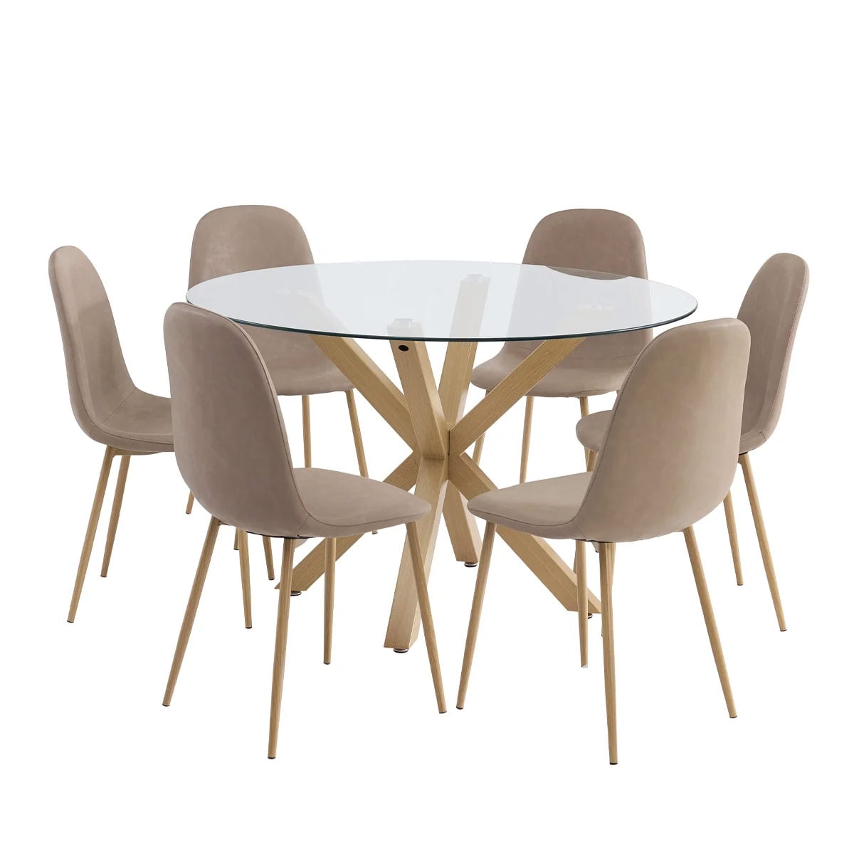 JUEGO DE COMEDOR RIPLEY HOME MUSSO 6 SILLAS HUMO - 2