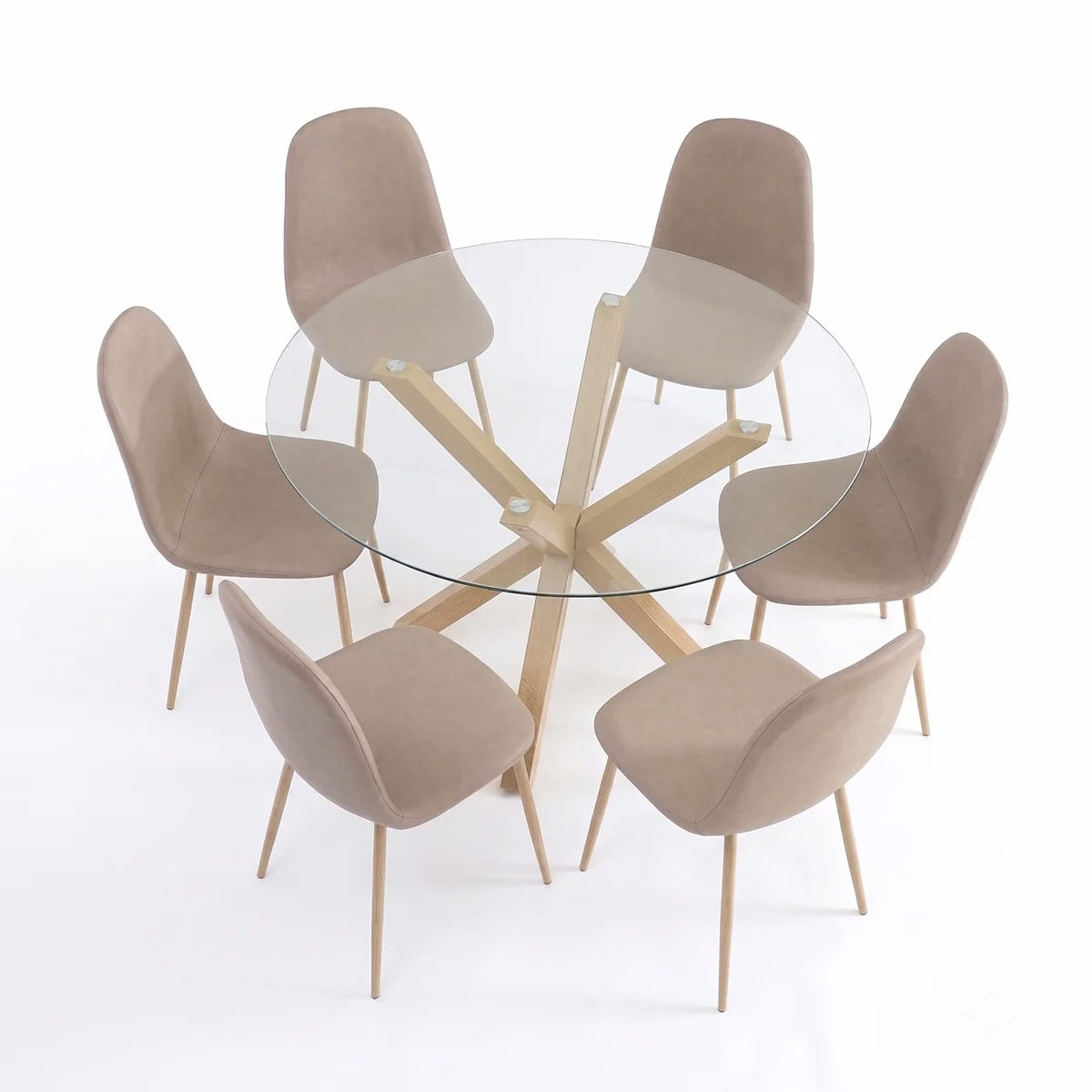 JUEGO DE COMEDOR RIPLEY HOME MUSSO 6 SILLAS HUMO - 3