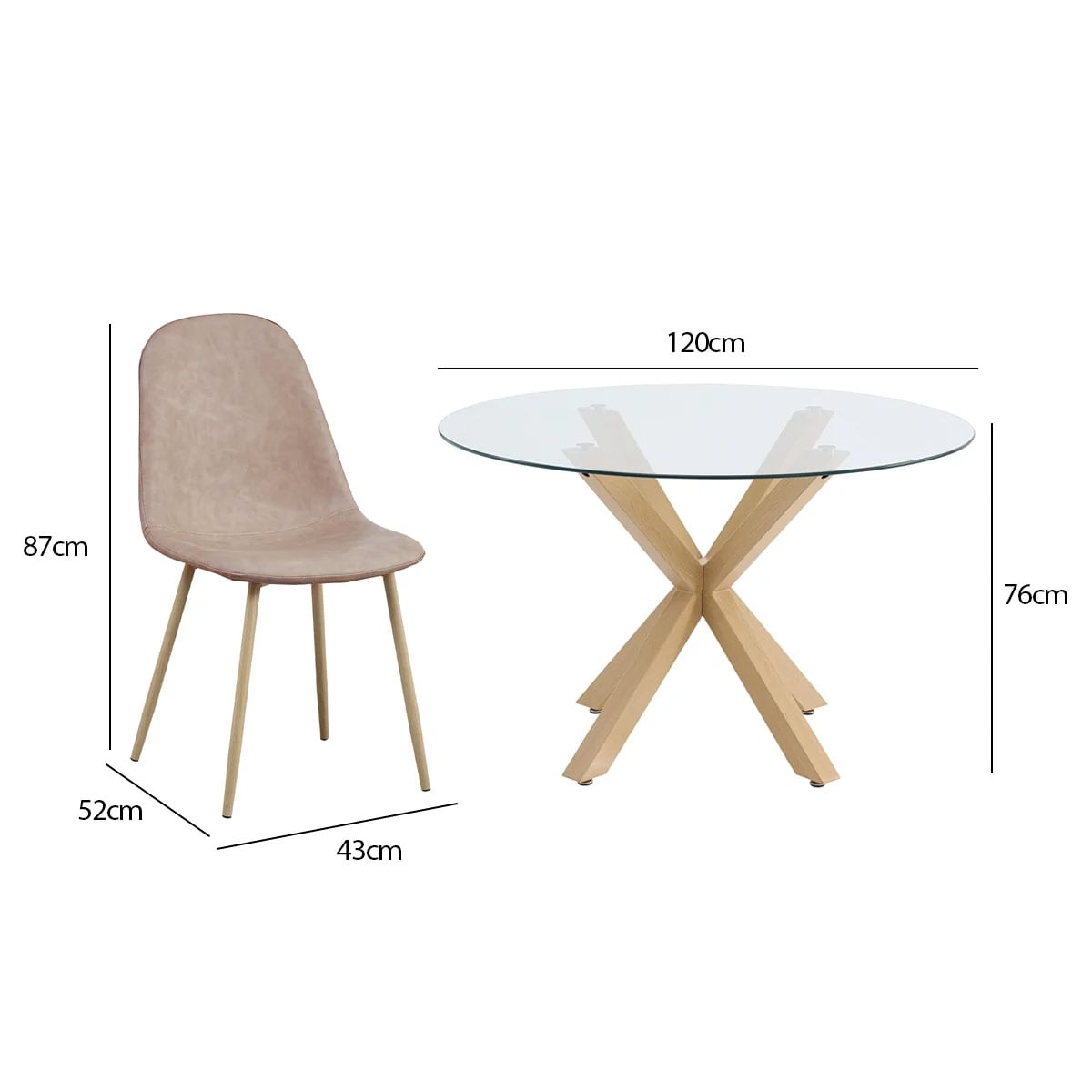 JUEGO DE COMEDOR RIPLEY HOME MUSSO 6 SILLAS HUMO - 6