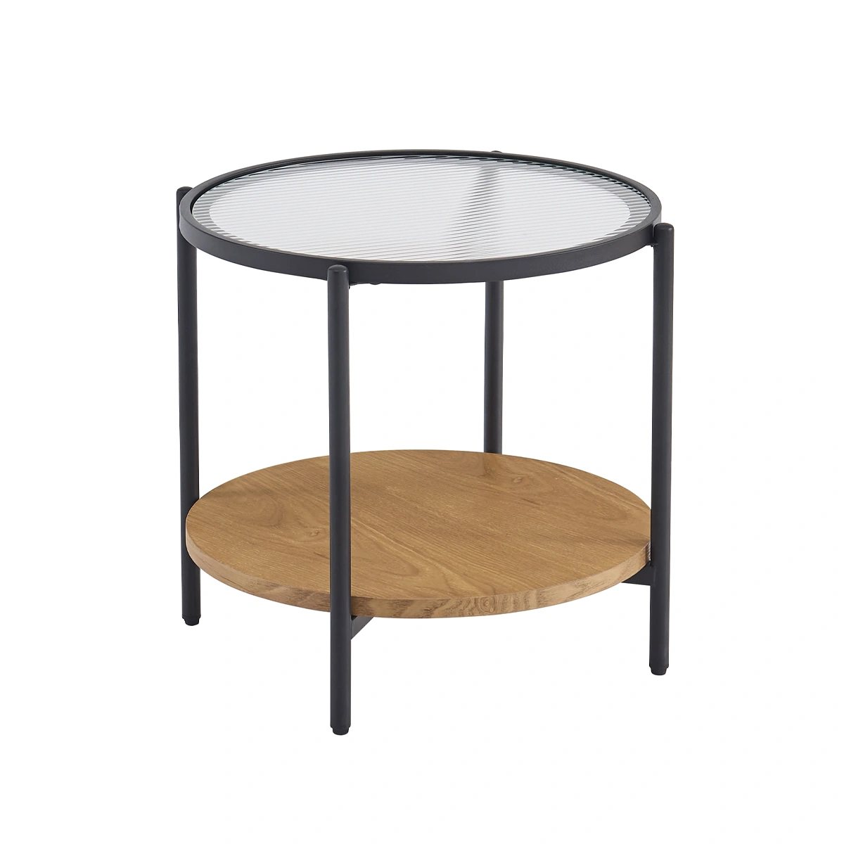 MESA LATERAL RIPLEY HOME RANURADO 50X50 CM  - 2