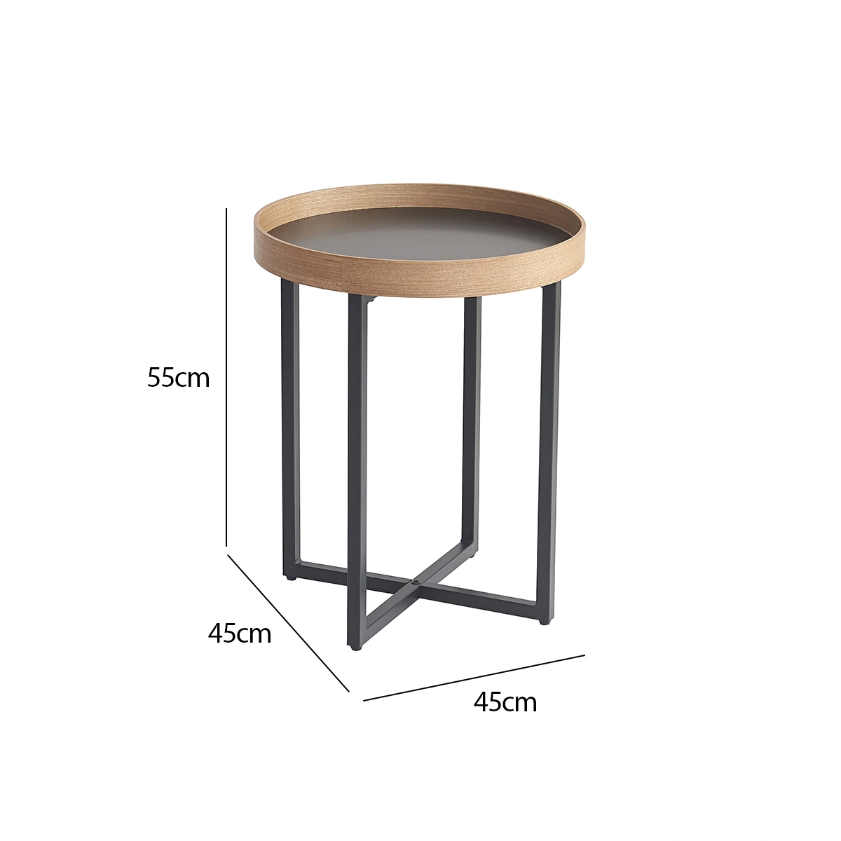 MESA LATERAL RIPLEY HOME NATALIA 45X45 CM - 3