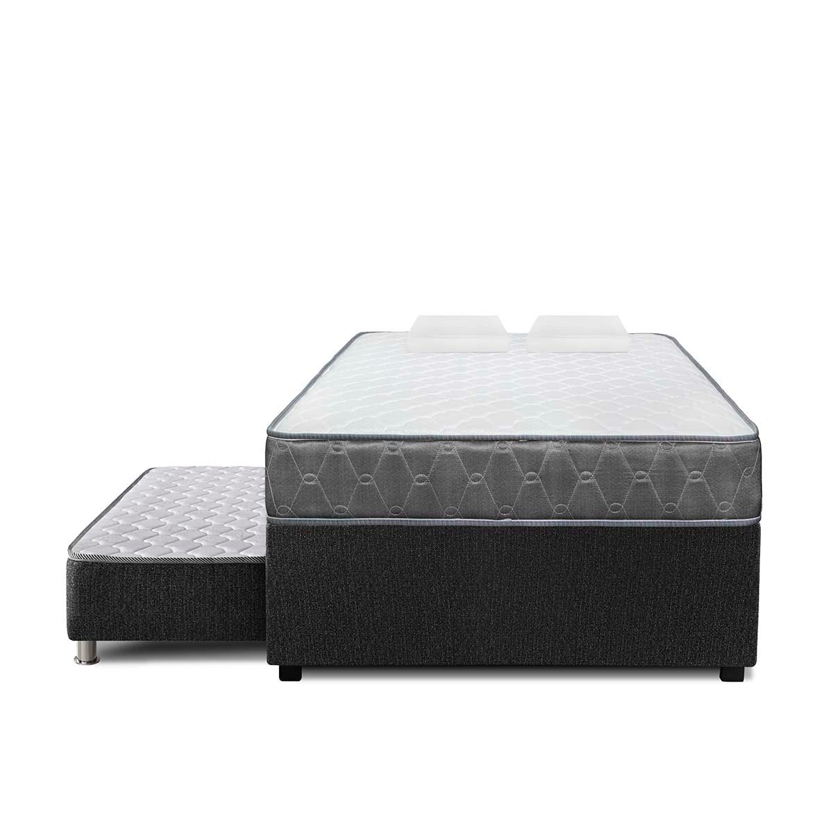 JUEGO DE DORMITORIO DIVAN FORLI ACQUA 2 PLAZAS GRIS - 2