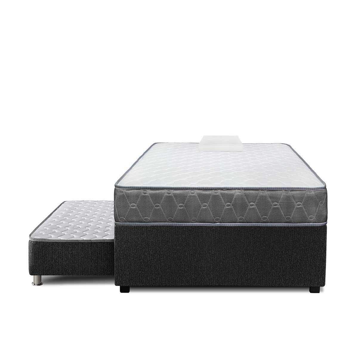 JUEGO DE DORMITORIO DIVAN FORLI ACQUA 1.5 PLAZAS GRIS - 2