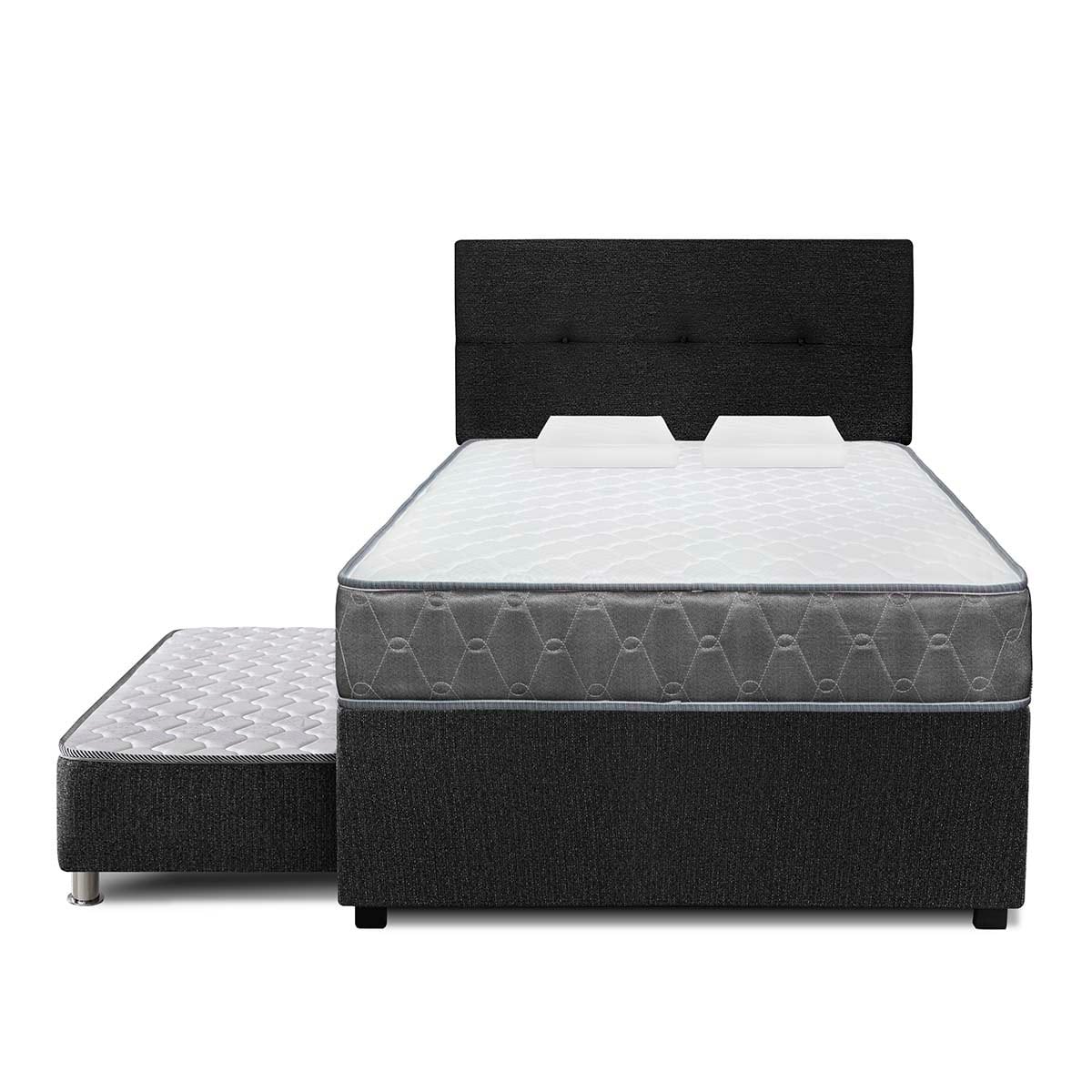 JUEGO DE DORMITORIO DIVAN FORLI ACQUA 2 PLAZAS GRIS - 2