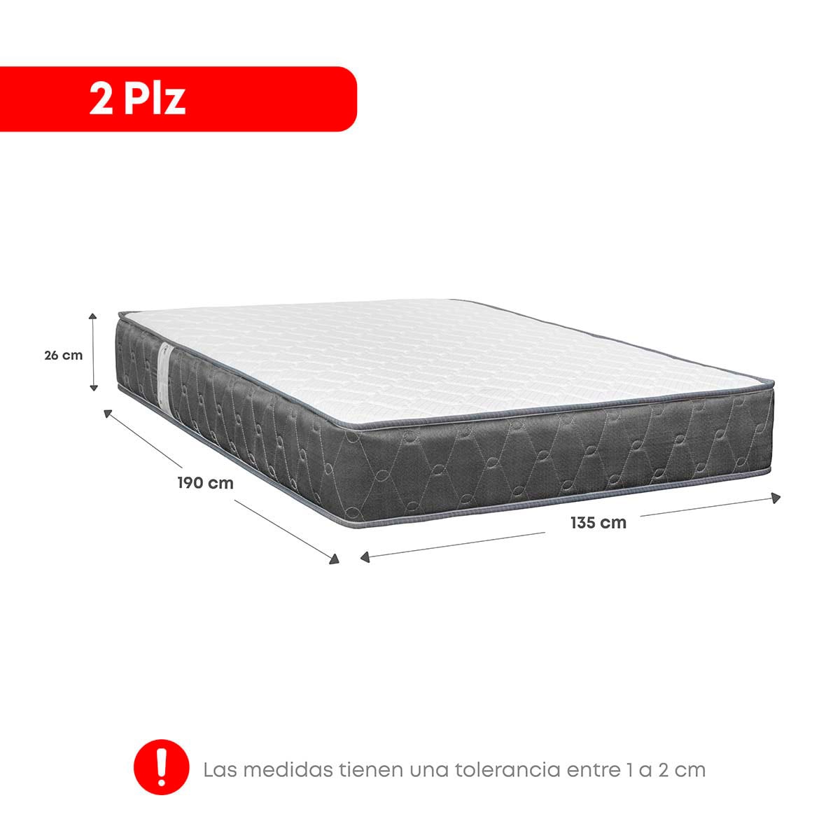 JUEGO DE DORMITORIO DIVAN FORLI ACQUA 2 PLAZAS GRIS - 6