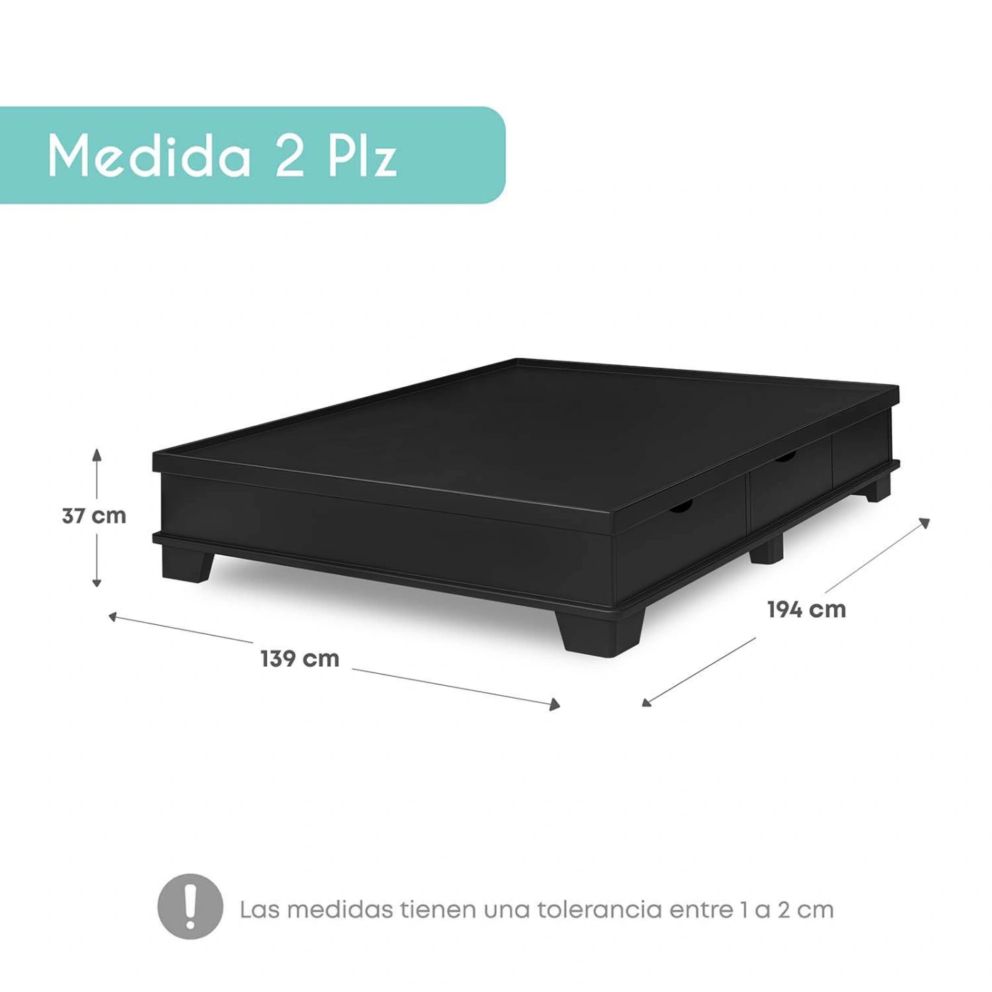 CAMA CON CAJONES RIZZOLI NAPOLES LAQUEADO 2 PLAZAS - 8