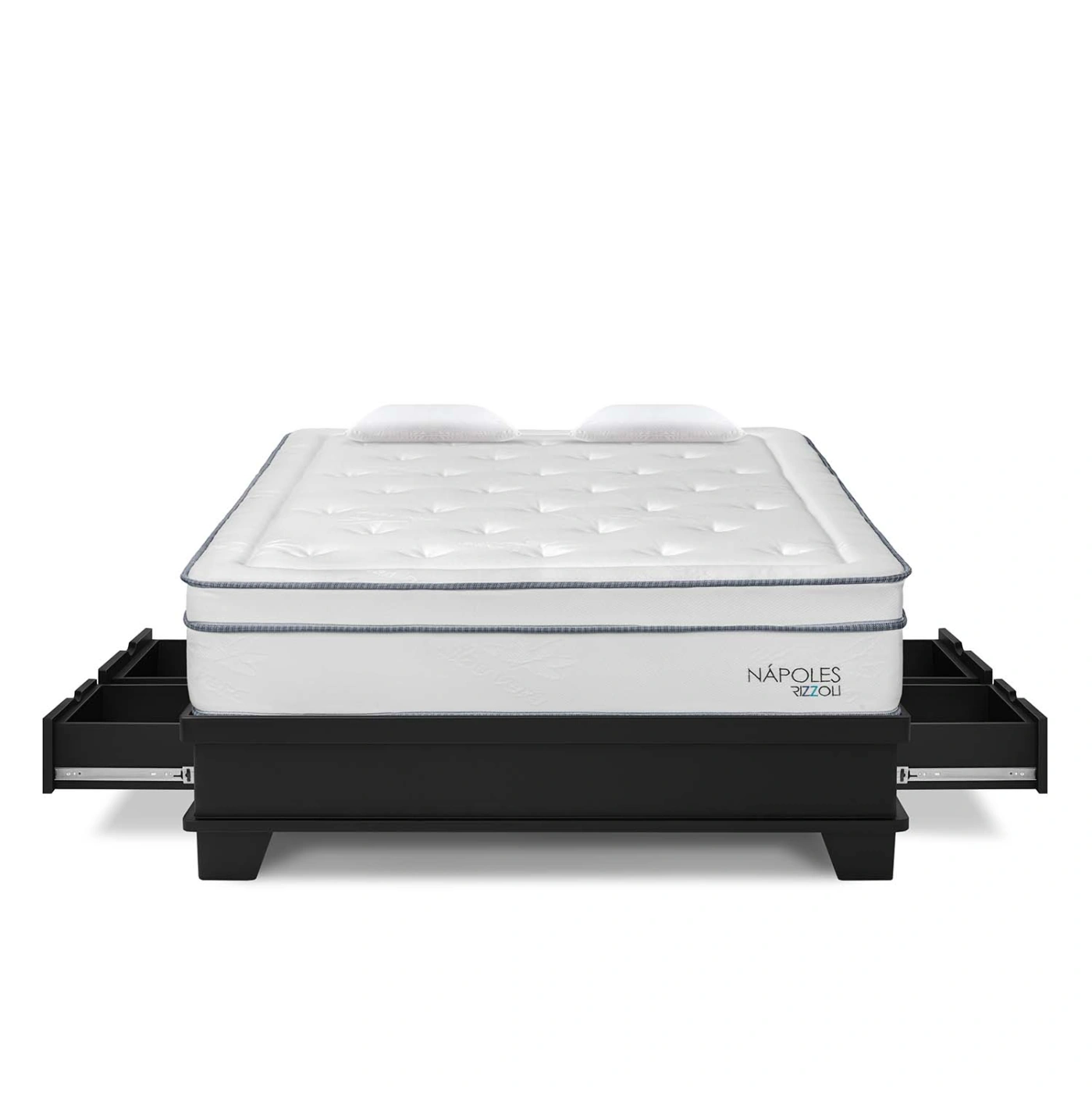 CAMA CON CAJONES RIZZOLI NAPOLES LAQUEADO KING - 1