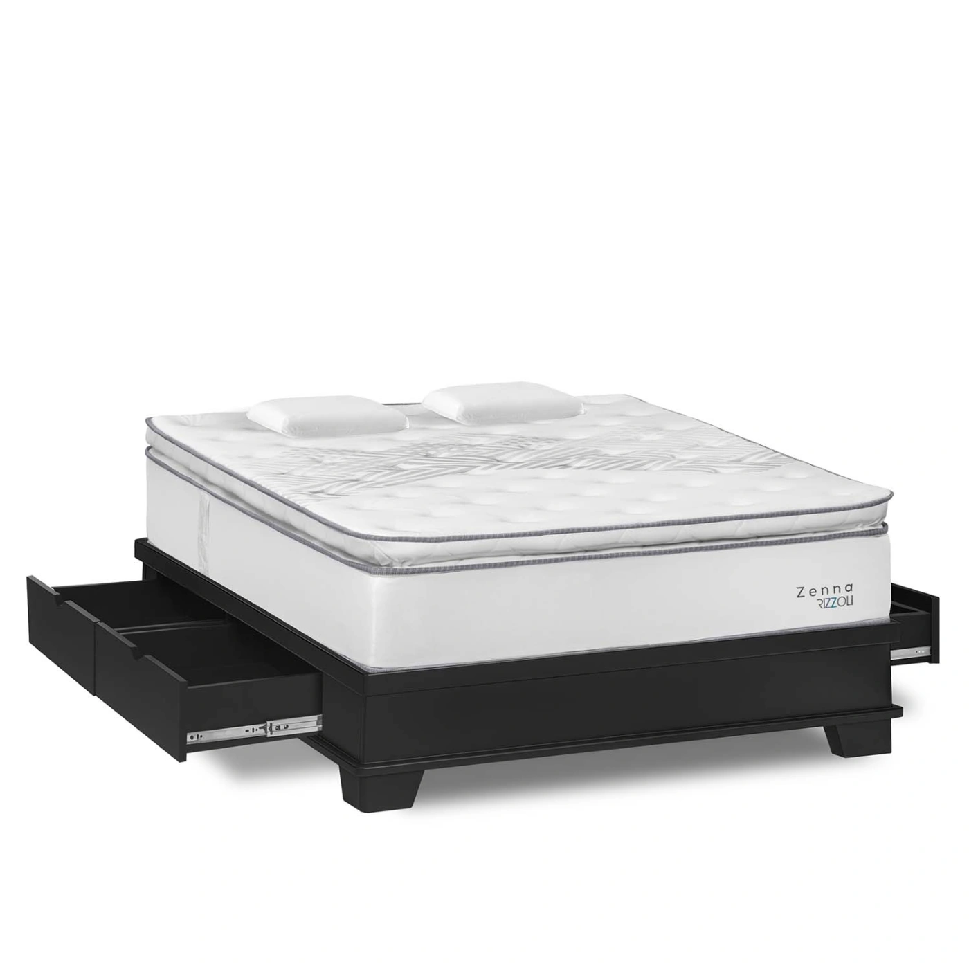 CAMA CON CAJONES RIZZOLI ZENNA LAQUEADO QUEEN - 2
