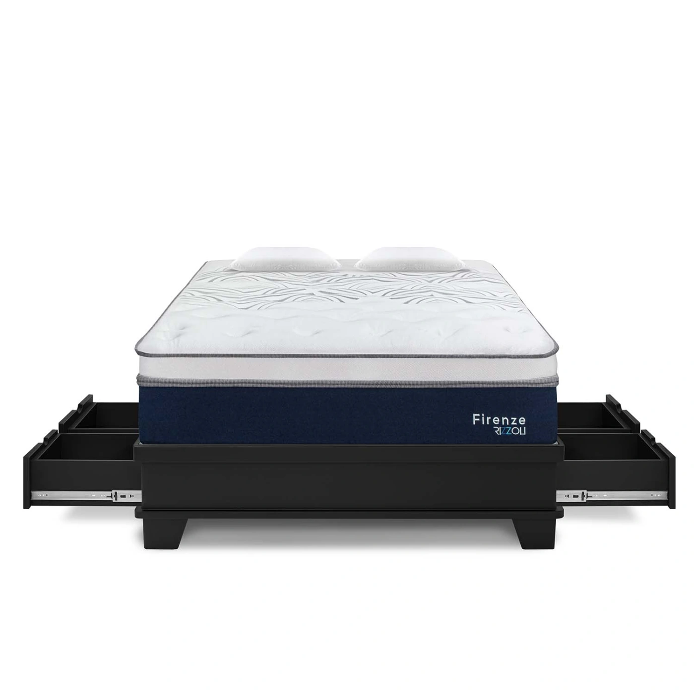 CAMA CON CAJONES RIZZOLI FIRENZE LAQUEADO 2 PLAZAS - 1