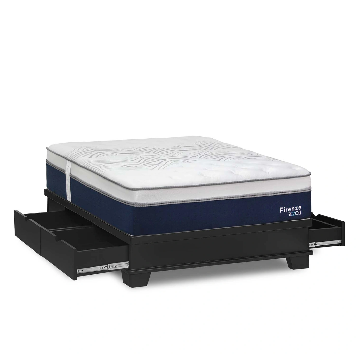 CAMA CON CAJONES RIZZOLI FIRENZE LAQUEADO 2 PLAZAS - 2