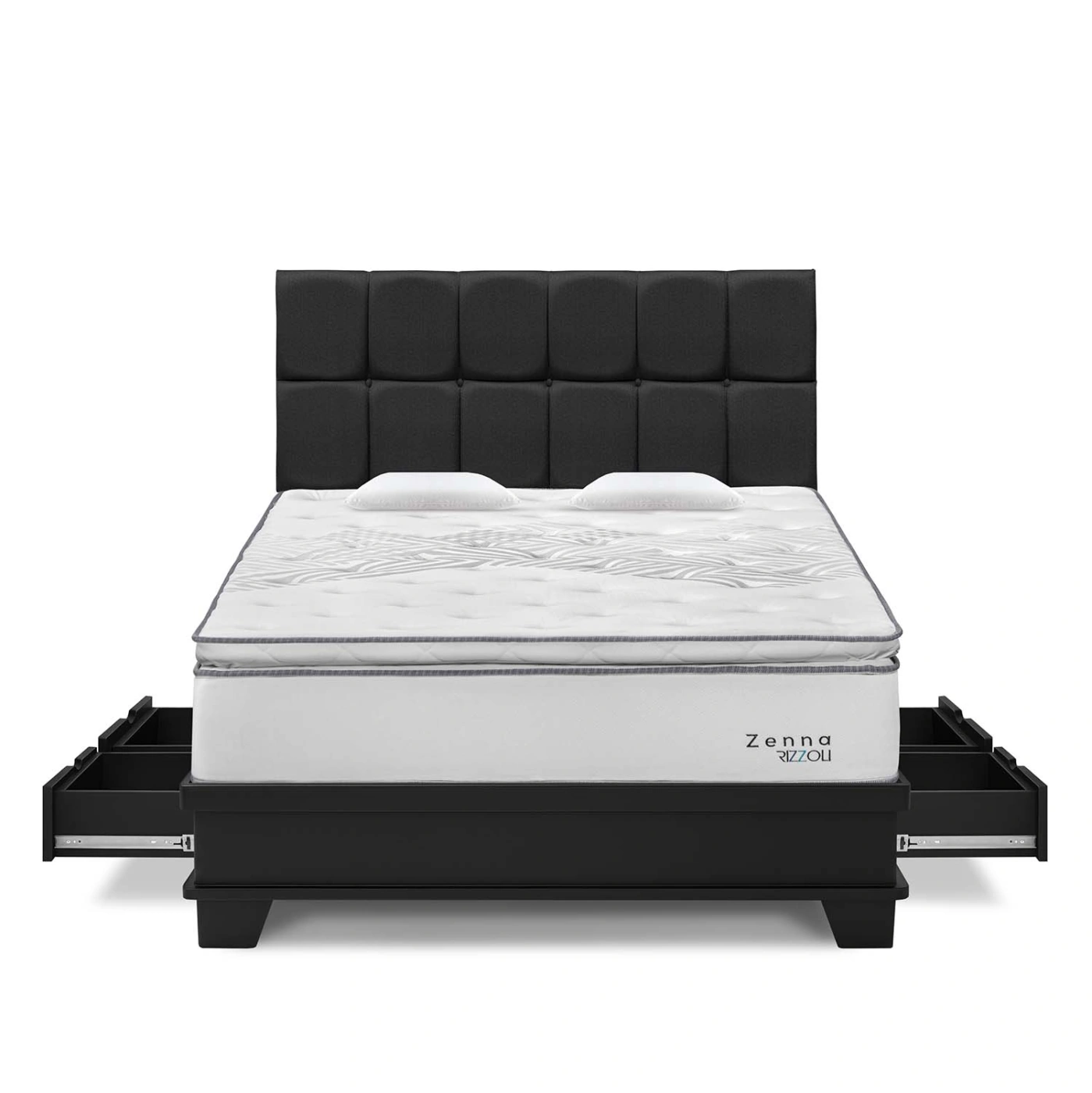 DORMITORIO CON CAJONES RIZZOLI NAPOLES LAQUEADO KING - 1