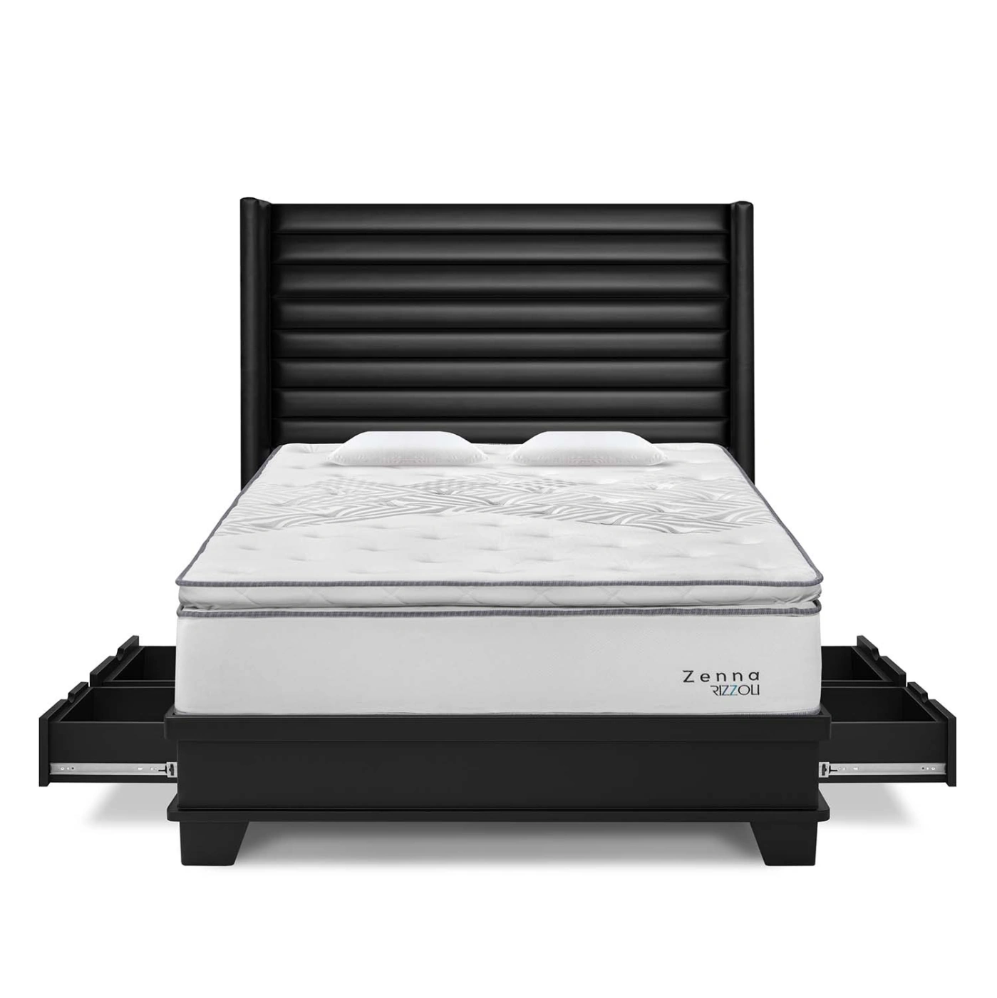 DORMITORIO CON CAJONES RIZZOLI ZENNA LAQUEADO QUEEN - 1