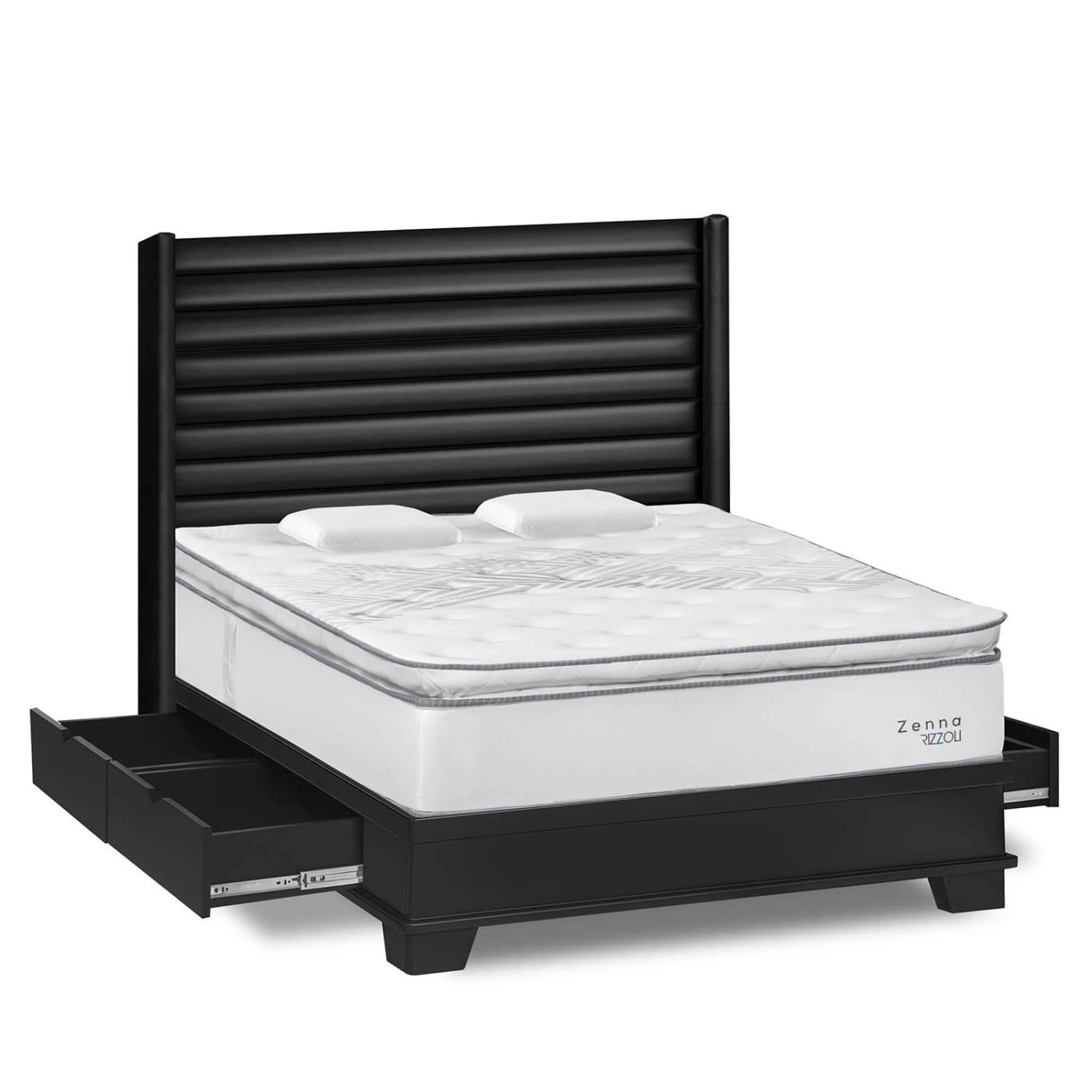 DORMITORIO CON CAJONES RIZZOLI ZENNA LAQUEADO QUEEN - 2