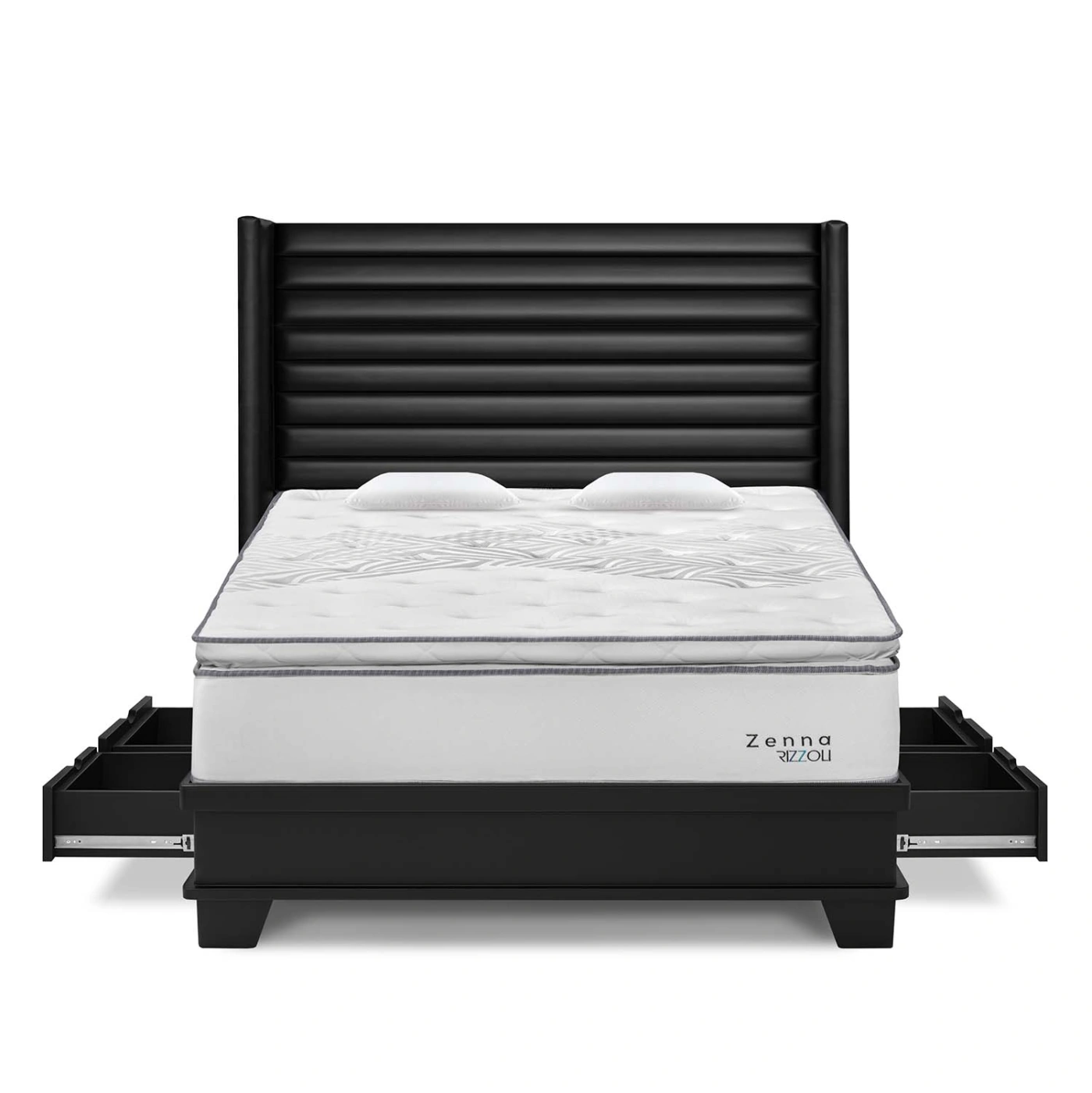 DORMITORIO CON CAJONES RIZZOLI ZENNA LAQUEADO KING - 1