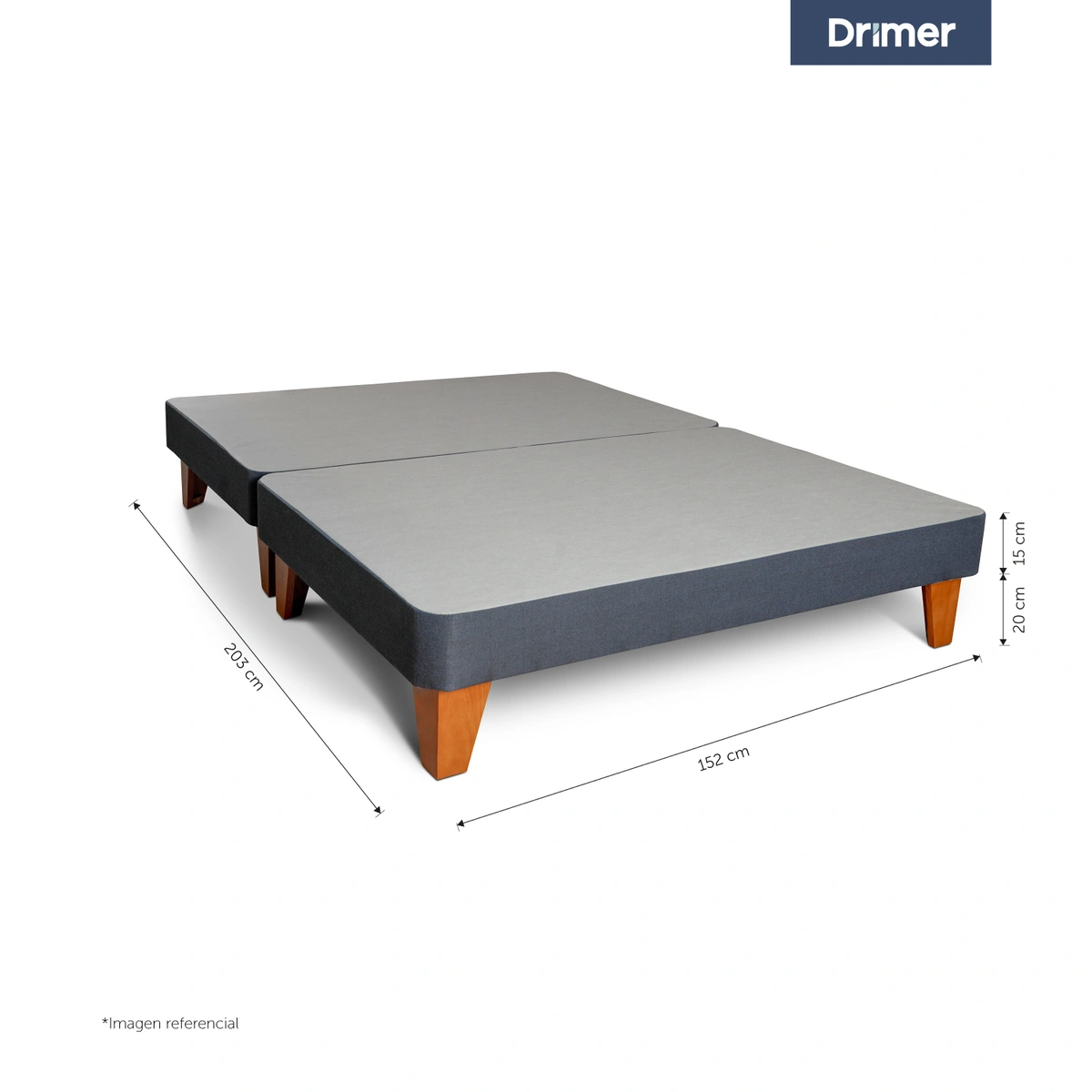 BASE GOLD DRIMER QUEEN AZUL - 3