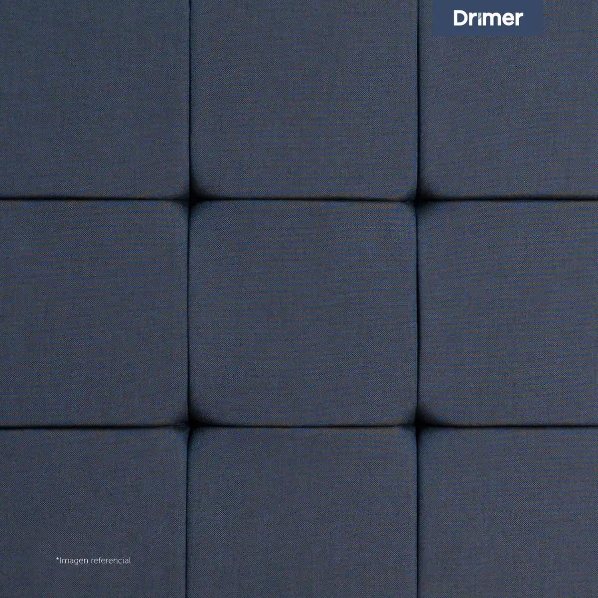 CABECERA DRIMER CUADROS 1.5 PLAZAS  AZUL  - 4