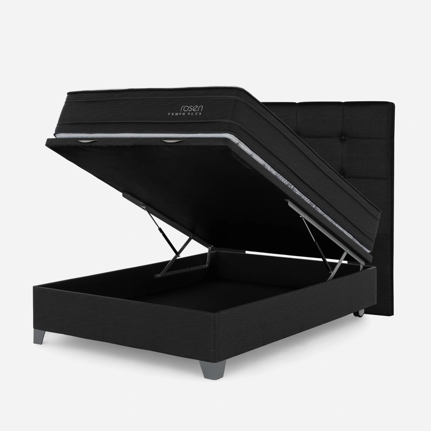 DORMITORIO BOXET ROSEN TEMPO PLUS 2 PLAZAS ISSEY GRAFITO - 1