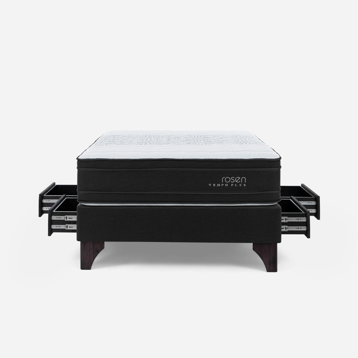 CAMA EUROPEA CON CAJONES ROSEN TEMPO PLUS 2 PLAZAS GRAFITO - 1