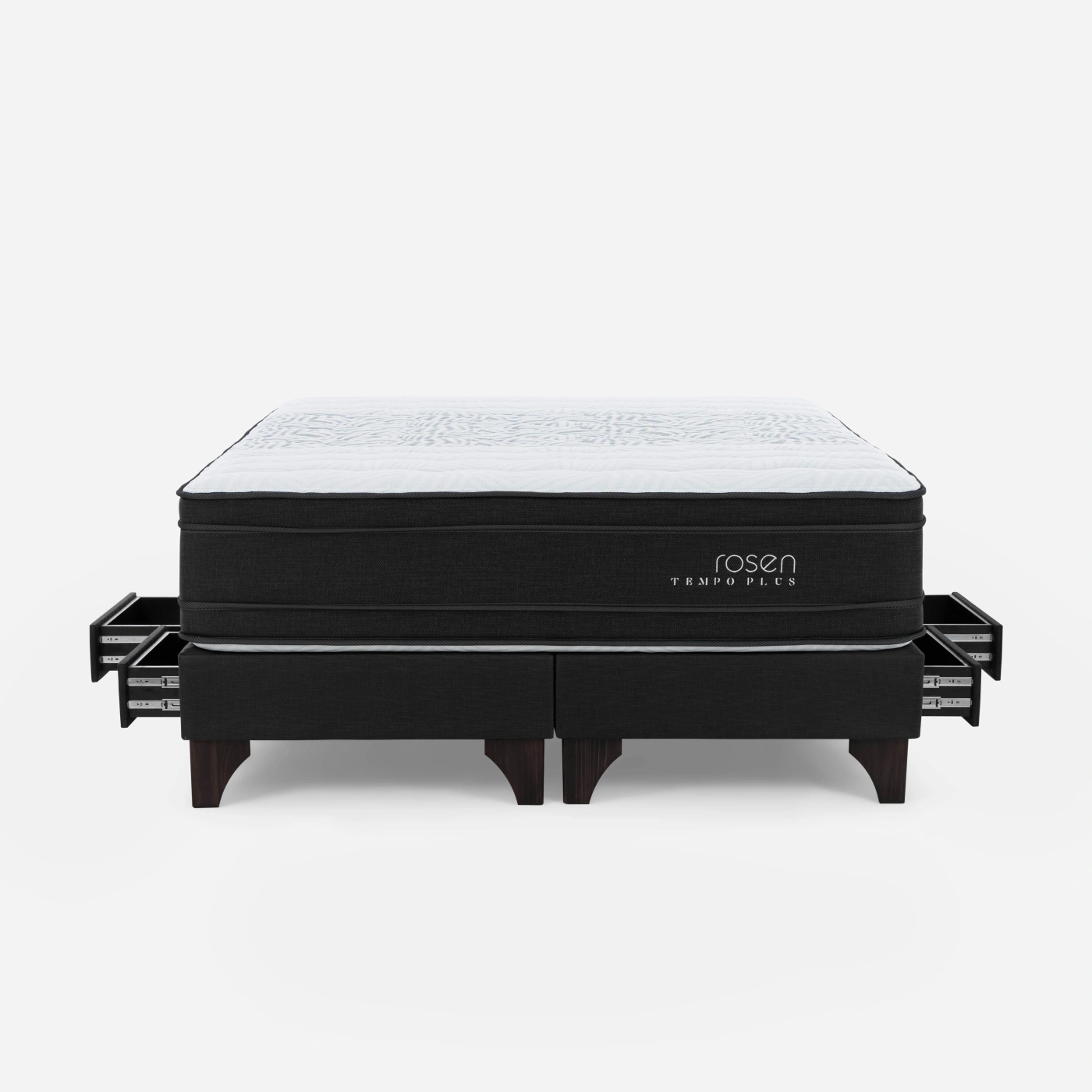 CAMA EUROPEA CON CAJONES ROSEN TEMPO PLUS QUEEN GRAFITO - 1