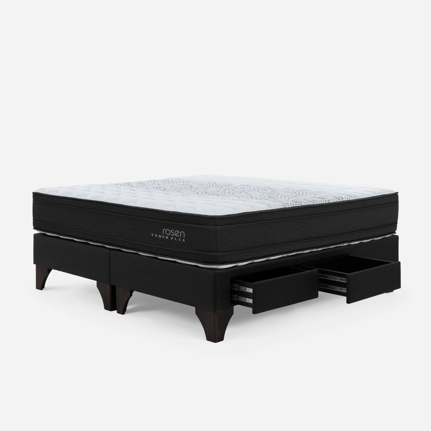 CAMA EUROPEA CON CAJONES ROSEN TEMPO PLUS QUEEN GRAFITO - 2