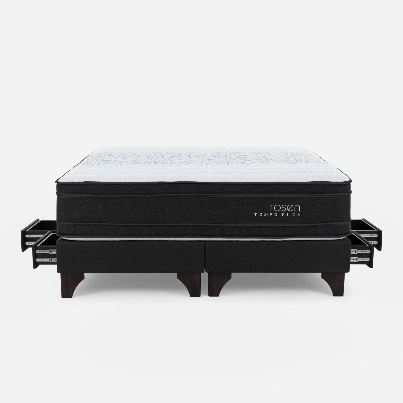 CAMA EUROPEA CON CAJONES ROSEN TEMPO PLUS KING GRAFITO - 1