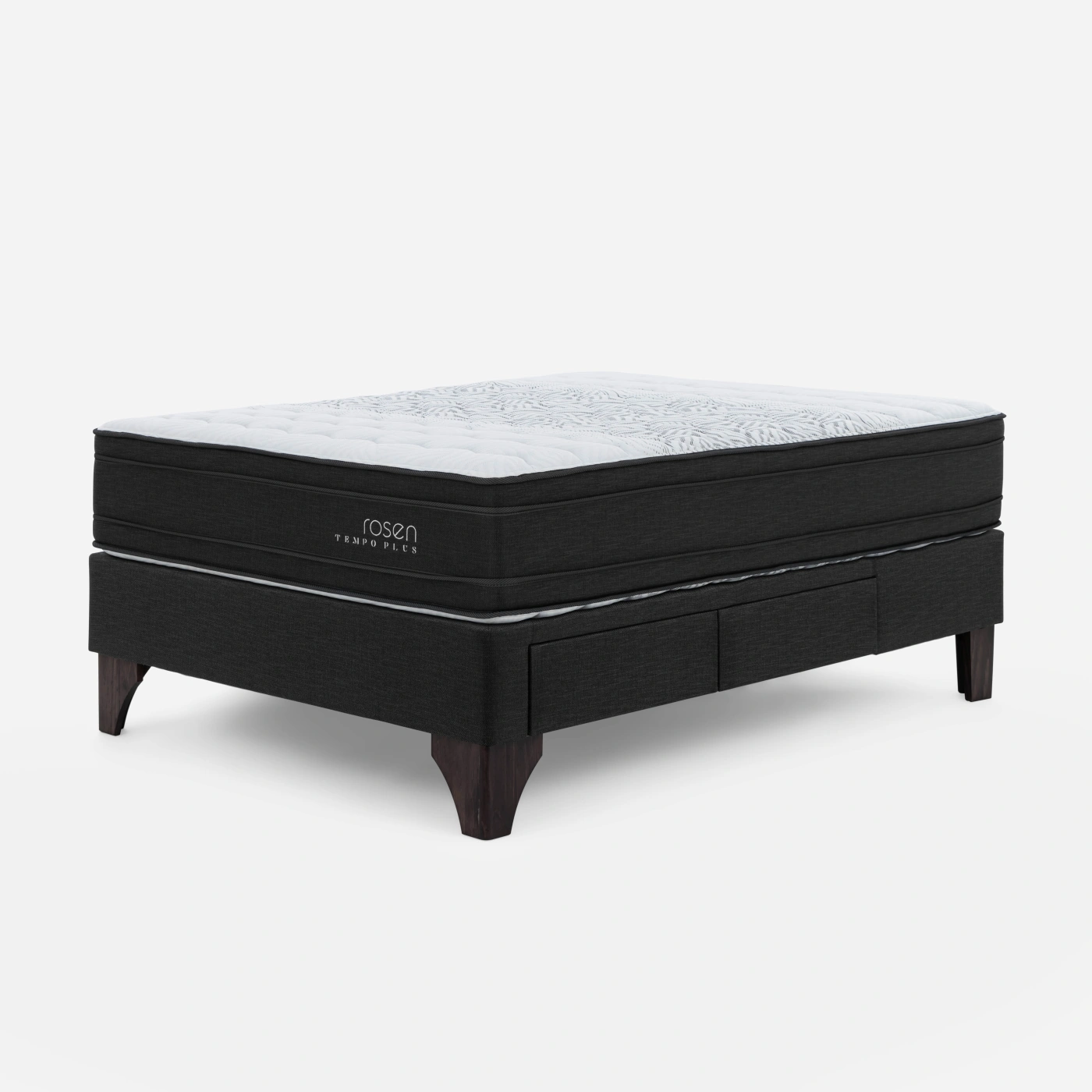 DORMITORIO EUROPEO CON CAJONES ROSEN TEMPO PLUS 2 PLAZAS ISSEY GRAFITO - 3