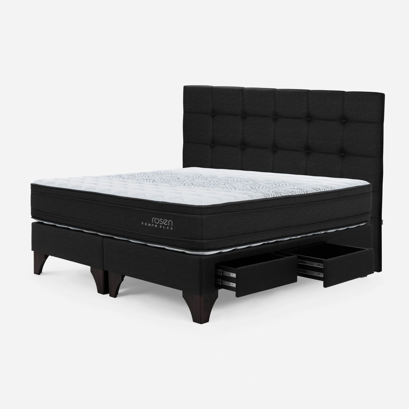 DORMITORIO EUROPEO CON CAJONES ROSEN TEMPO PLUS KING ISSEY GRAFITO - 2