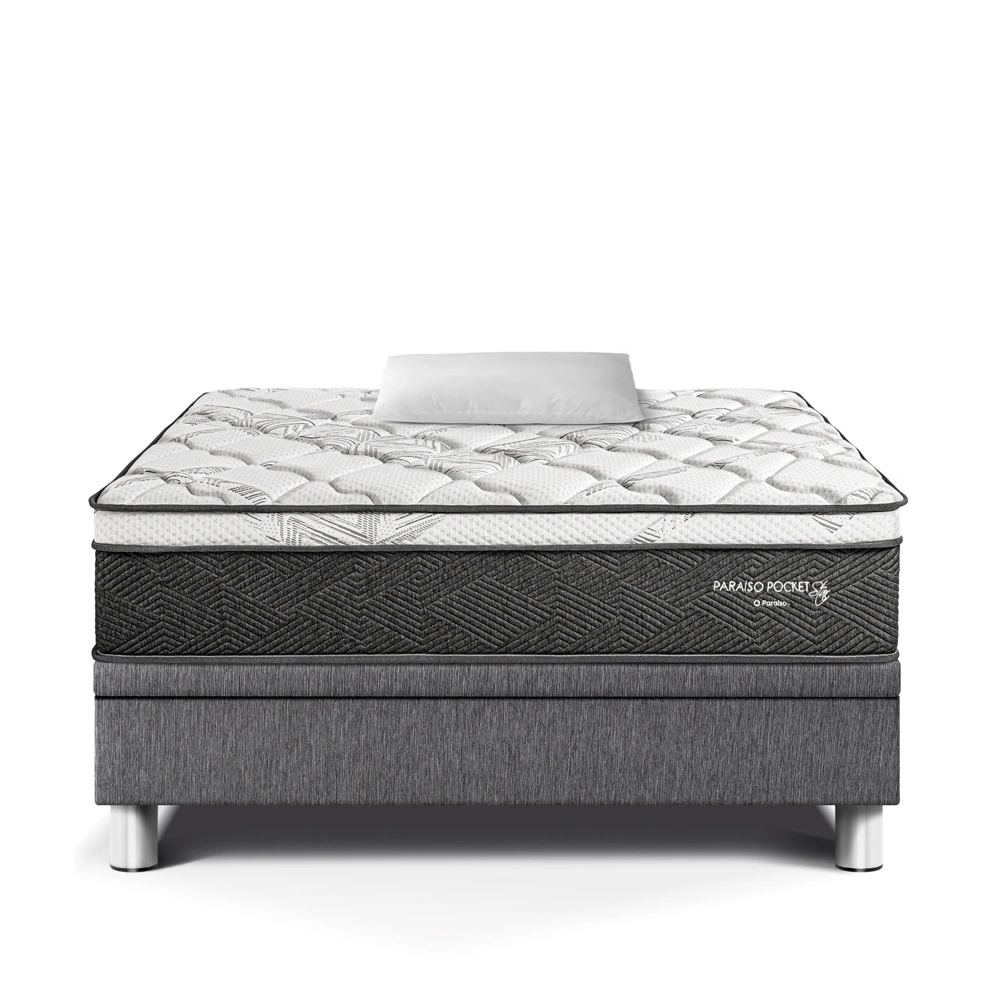 CAMA BOXET PARAÍSO POCKET STAR 1.5 PLAZAS GRIS - 2