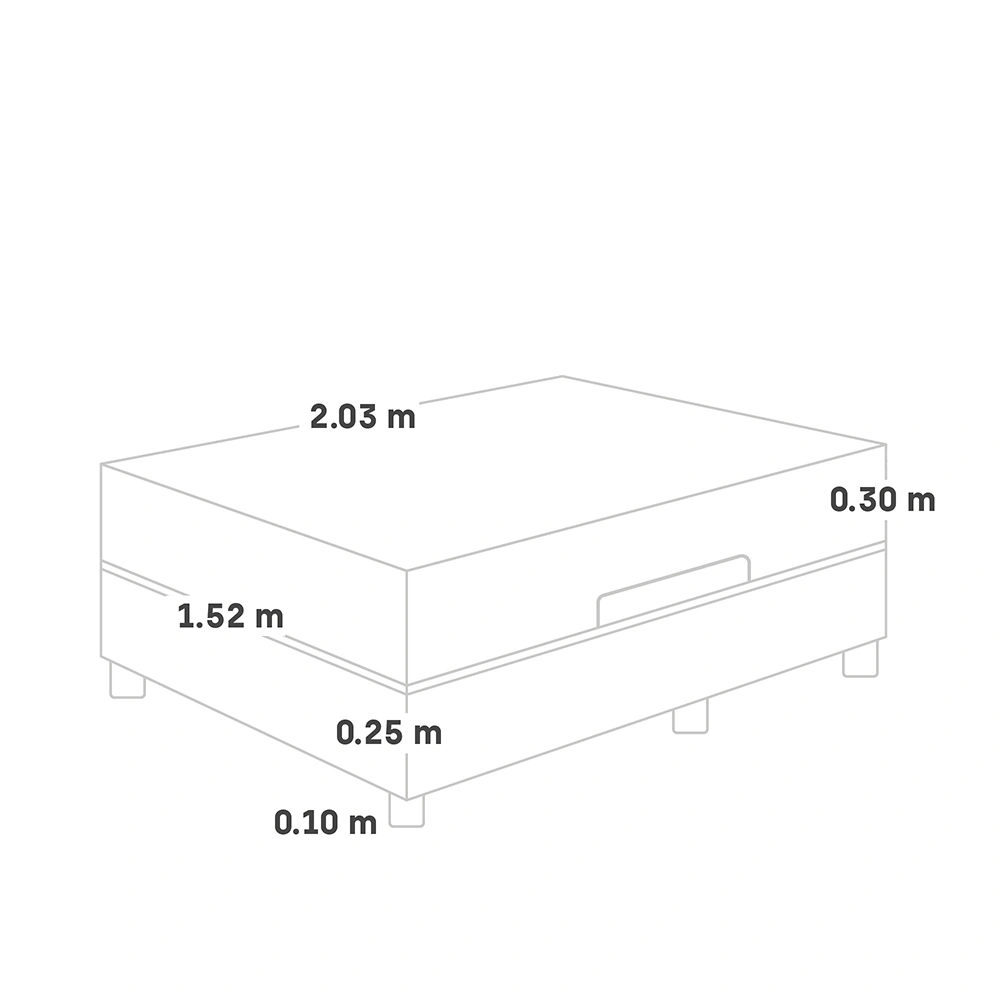 CAMA BOXET PARAÍSO POCKET STAR QUEEN GRIS - 7