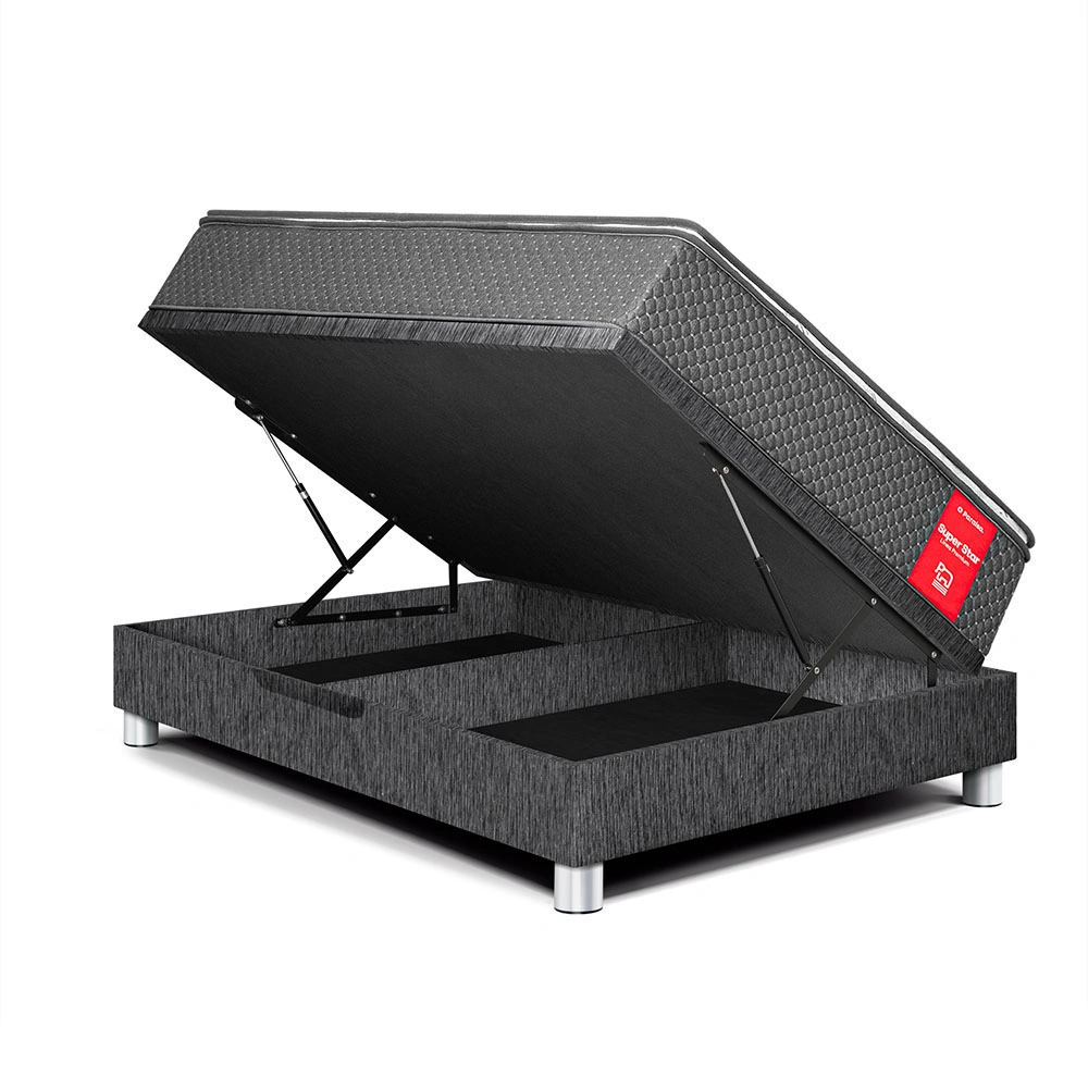 CAMA BOXET SUPER STAR 2 PLAZAS CHARCOAL - 1