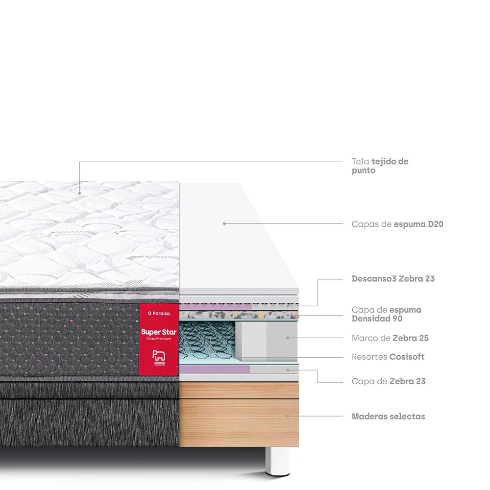 CAMA BOXET SUPER STAR QUEEN CHARCOAL - 5